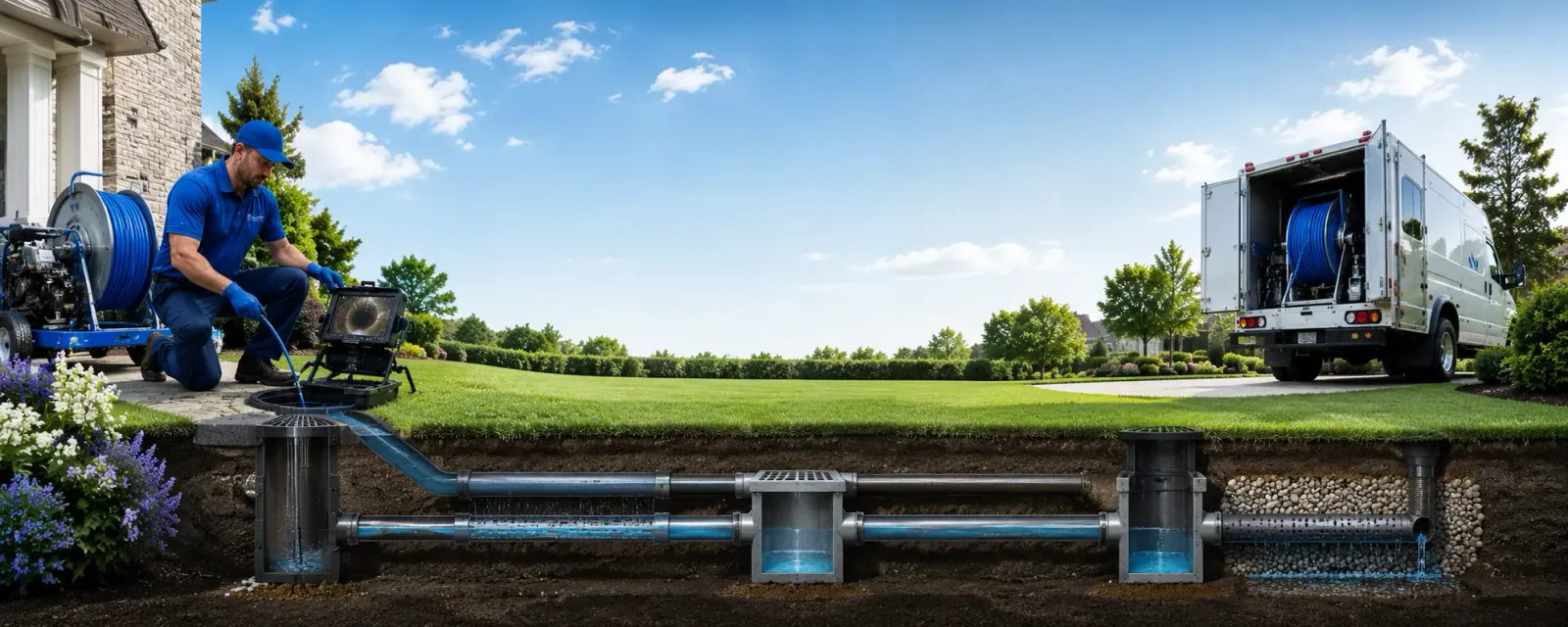 Outdoor drain cleaning information for West Milton, OH